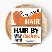 Let's Talk Hair Orangeモデル髪のサロンQRコード 名刺