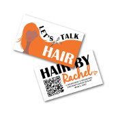 Let's Talk Hair Orangeモデル髪のサロンQRコード 名刺