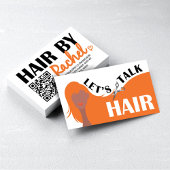 Let's Talk Hair Orangeモデル髪のサロンQRコード 名刺