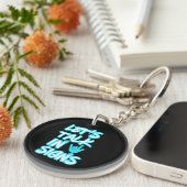 Let's Talk inシンボルや象徴 – ろう認識度 キーホルダー (正面右)