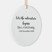 lets the adventure begins 20th birthday add name d セラミックオーナメント (右)