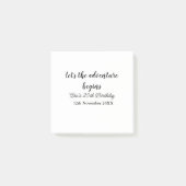 lets the adventure begins 20th birthday add name d ポストイット (正面)