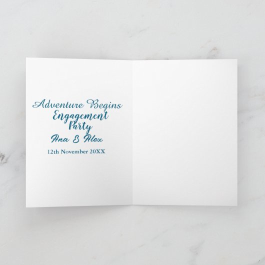 lets the adventure begins engagement party name da カード (内部)