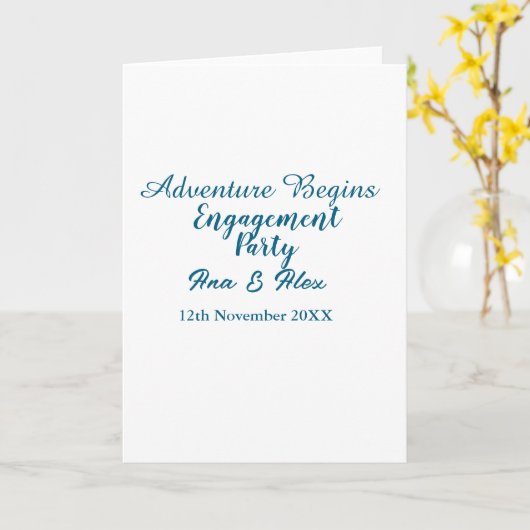 lets the adventure begins engagement party name da カード (黄色い花)