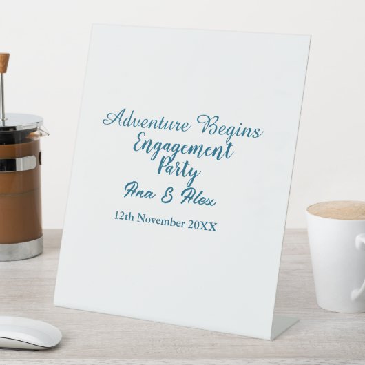 lets the adventure begins engagement party name da 台座サイン (インサイチュ)