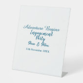 lets the adventure begins engagement party name da 台座サイン (正面)