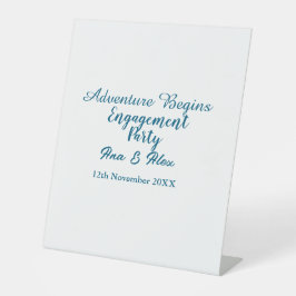 lets the adventure begins engagement party name da 台座サイン