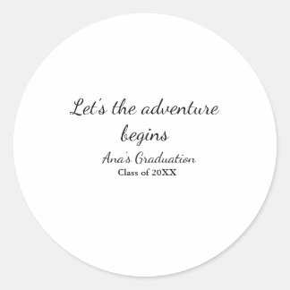 lets the adventure begins graduation class of 20XX ラウンドシール