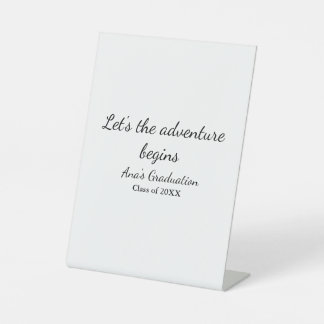 lets the adventure begins graduation class of 20XX 台座サイン