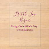 lets the fun begins happy new year name year simpl アクリル招待状 (正面)