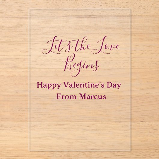 lets the fun begins happy new year name year simpl アクリル招待状 (正面)