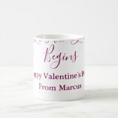 lets the fun begins happy new year name year simpl コーヒーマグカップ (中央)