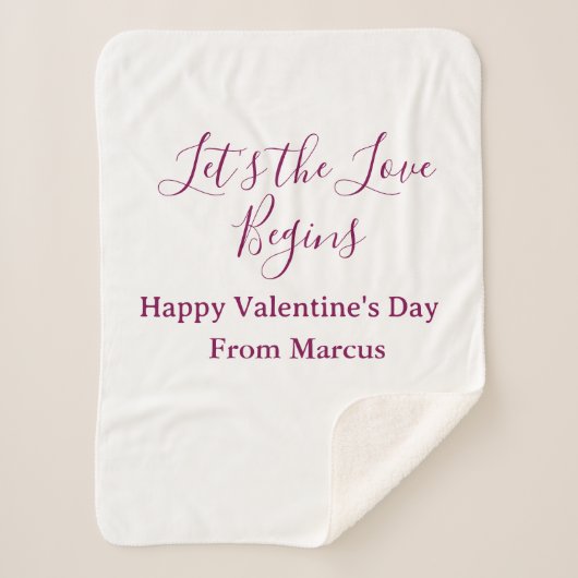 lets the fun begins happy new year name year simpl シェルパブランケット (正面)