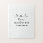 lets the fun begins happy new year name year simpl ジグソーパズル (縦)
