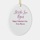 lets the fun begins happy new year name year simpl セラミックオーナメント (右)