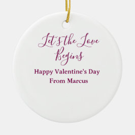 lets the fun begins happy new year name year simpl セラミックオーナメント