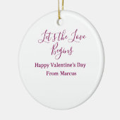 lets the fun begins happy new year name year simpl セラミックオーナメント (左)