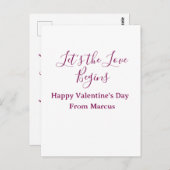 lets the fun begins happy new year name year simpl ポストカード (正面/裏面)