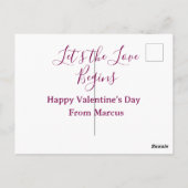 lets the fun begins happy new year name year simpl ポストカード (裏面)