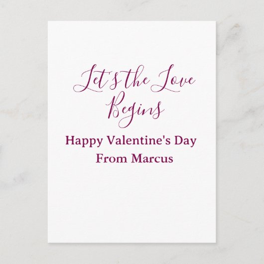 lets the fun begins happy new year name year simpl ポストカード (正面)