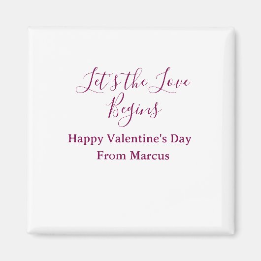 lets the fun begins happy new year name year simpl マグネット (正面)