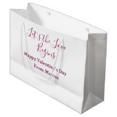 lets the fun begins happy new year name year simpl ラージペーパーバッグ (正面アングル)