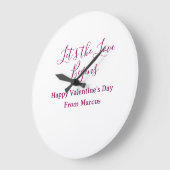 lets the fun begins happy new year name year simpl ラージ壁時計 (傾斜)