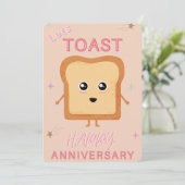 Lets Toast neutral Happy Anniversary greeting card 案内状 (スタンド正面)