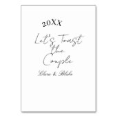 Let's toast the couple engagement wedding party ye テーブルナンバー (裏面)