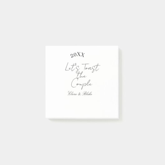Let's toast the couple engagement wedding party ye ポストイット (正面)