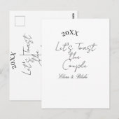 Let's toast the couple engagement wedding party ye ポストカード (正面/裏面)