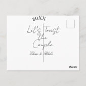 Let's toast the couple engagement wedding party ye ポストカード (裏面)