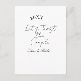 Let's toast the couple engagement wedding party ye ポストカード