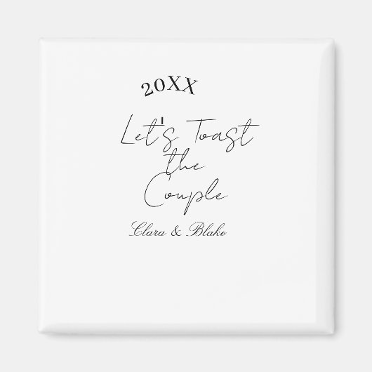 Let's toast the couple engagement wedding party ye マグネット (正面)