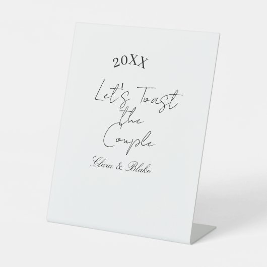 Let's toast the couple engagement wedding party ye 台座サイン (正面)