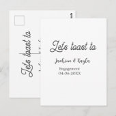 Let's toast to engagement party name date elegant  ポストカード (正面/裏面)