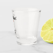 Let's toast to engagement party name date glass ショットグラス (右)