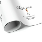 Let's toast to engagement party name date glass ラッピングペーパー (ロールコーナー)