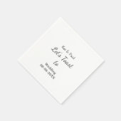 Let's toast to wedding add name date simple couple スタンダードカクテルナプキン (角)