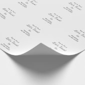 Let's toast to wedding add name date simple couple ラッピングペーパー (角)