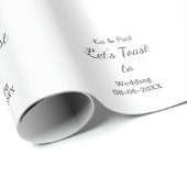 Let's toast to wedding add name date simple couple ラッピングペーパー (ロールコーナー)