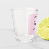 Let's toast to wedding engagement name letter pink ショットグラス (左)