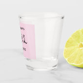 Let's toast to wedding engagement name letter pink ショットグラス (右)