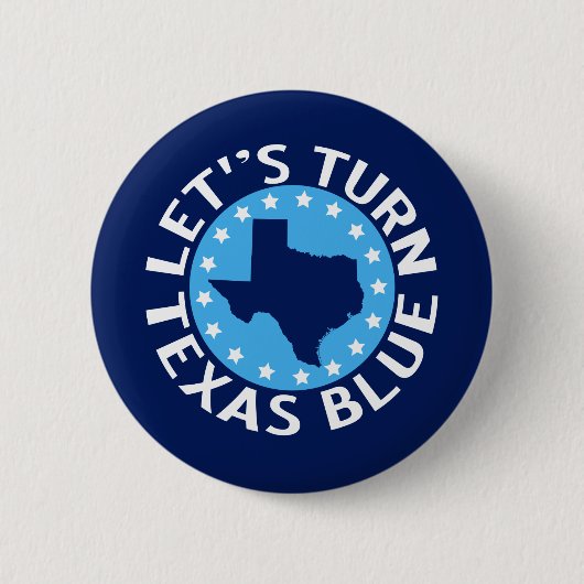 Let's Turn Texas Blue Vote Democrat Political 缶バッジ (正面)