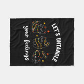 Let's Untangle Your Feelings School Counselor Chri フリースブランケット (正面(横))