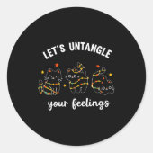 Let's Untangle Your Feelings School Counselor Chri ラウンドシール (正面)