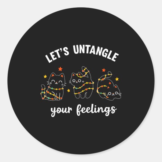 Let's Untangle Your Feelings School Counselor Chri ラウンドシール (正面)