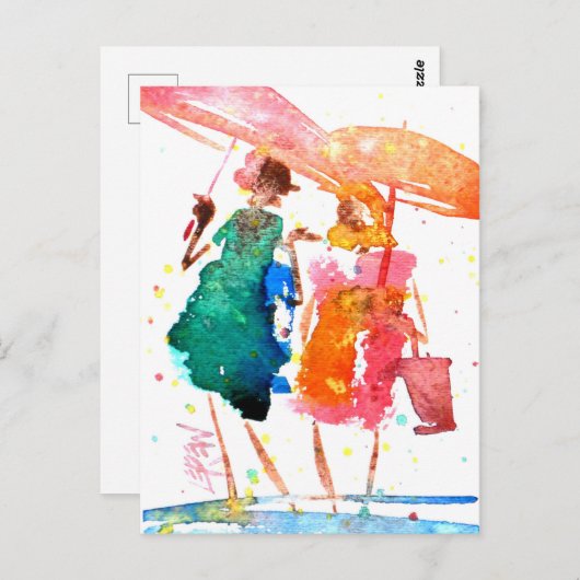 Let's Walk and Talk #140106はがき ポストカード (正面/裏面)