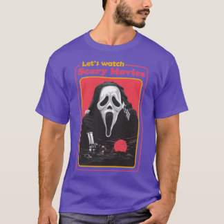 Lets watch scary movies Horror Movies Scary Hallow Tシャツ