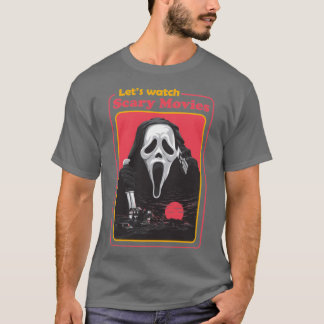 Lets watch scary movies Horror Movies Scary Hallow Tシャツ